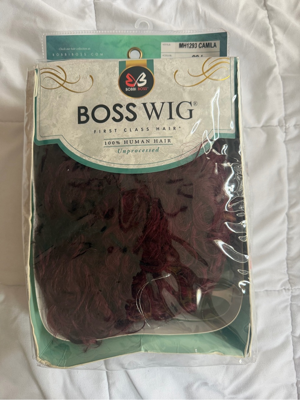 Camila - Burgundy 100% Human Hair Wig